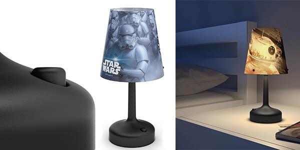 lámpara de mesa Philips Star Wars ideal como quitamiedos infantil oferta