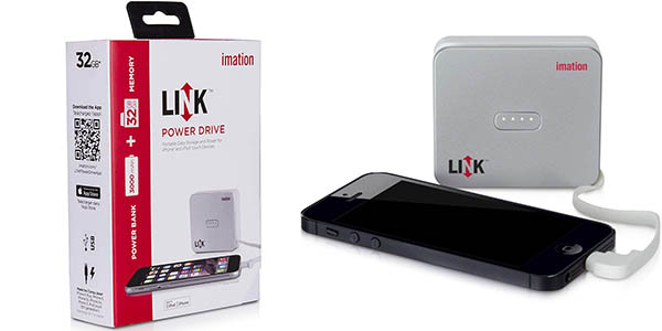 Memoria externa Imation LINK de 32 GB para iPhone con batería