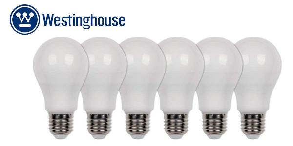Pack x6 bombillas Westinghouse LED E27, 9 W, blanco cálido barato en Amazon