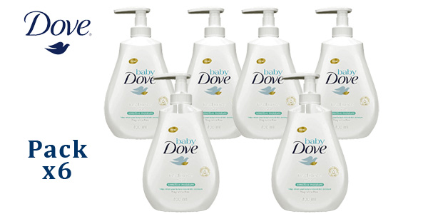 Pack x6 Gel de baño hidratación profunda de pies a cabeza Baby Dove 400 ml barato en Amazon