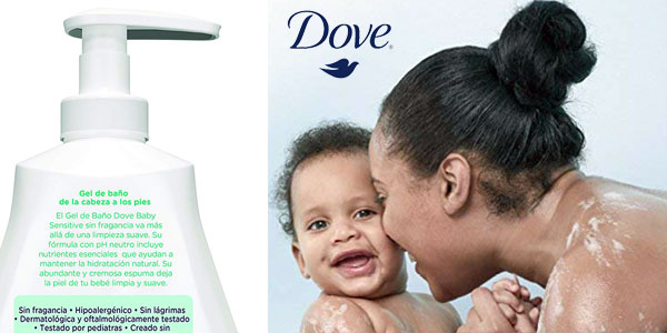 Pack x6 Gel de baño hidratación profunda de pies a cabeza Baby Dove 400 ml chollo en Amazon
