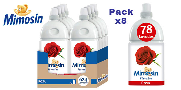 Pack x8 Mimosín Rosa Floral Suavizante Concentrado para 78 lavados barato en Amazon