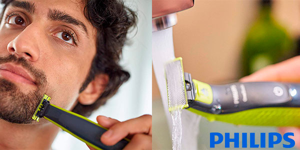 Pack Recortador de barba Philips OneBlade recargable + estuche barato