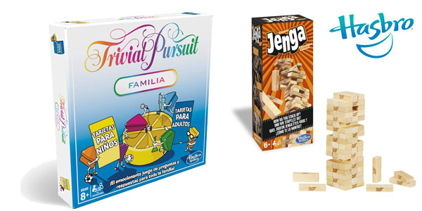 Pack Trivial Pursuit Familia + Jenga Classic de Hasbro Gaming barato en Amazon