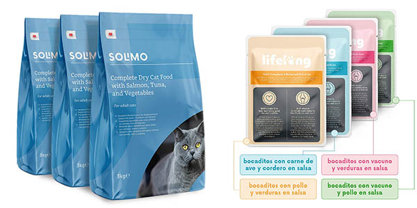pienso para gatos y perros Amazon Solimo con relación calidad-precio genial