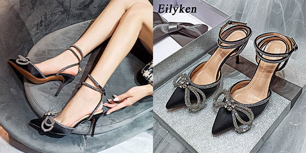Zapatos de tacón Eilyken con brillantes de imitación para mujer