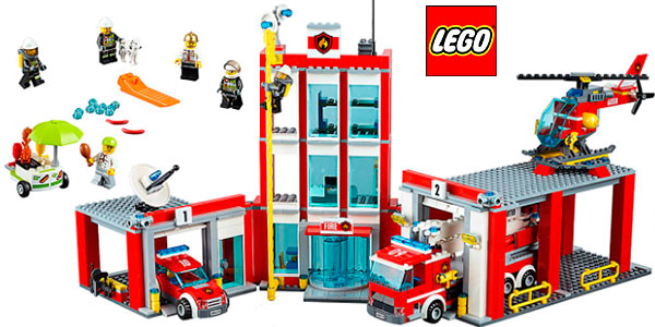 Set Estación de bomberos LEGO con 6 minifiguras