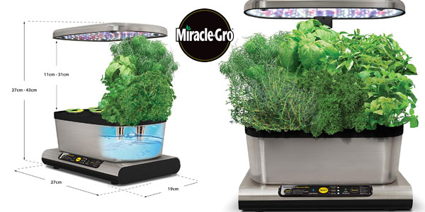  Kit cultivo hidropónico Miracle-Gro AeroGarden Harvest Elite + semillas hierbas gourmet chollazo en Amazon
