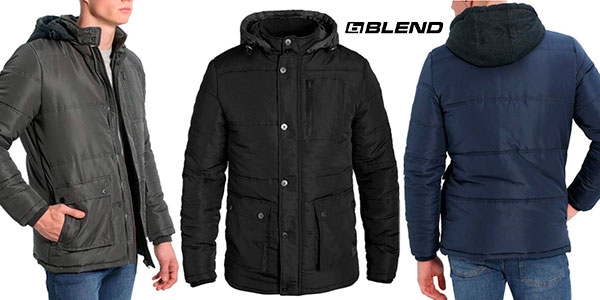 Chaquetón de invierno Blend Lima con capucha para hombre barato