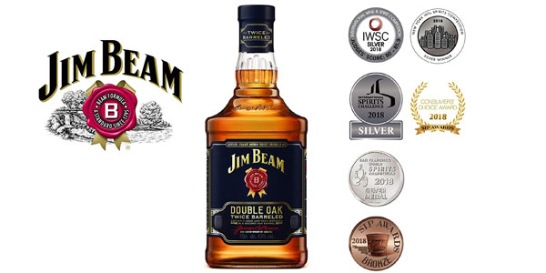 Whisky Bourbon Jim Beam Double Oak Twice Barreled barato en Amazon
