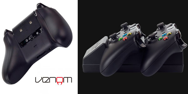 Dock doble de carga Venom Twin Docking Station para mandos de Xbox One con 2 baterías barato