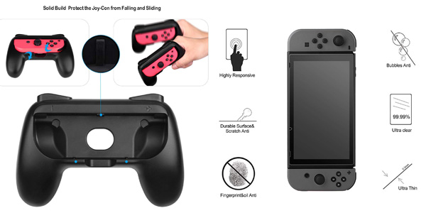  Kit de accesorios 6 en 1 Aimer para Nintendo Switch chollo en Amazon