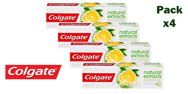 Pack x4 Colgate Naturals Extracts Limón Dentífrico x75ml/ud barato en Amazon