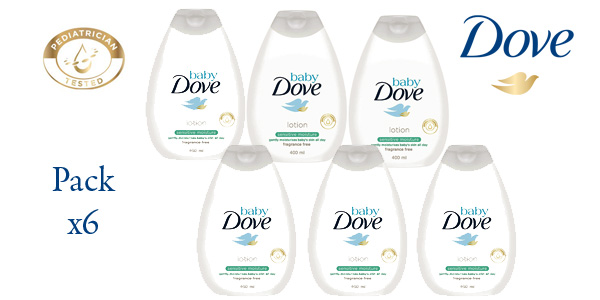 Pack 6 envases Loción Corporal Baby Dove Sensitive x400ml/ud barato en Amazon