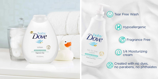 Pack 6 envases Loción Corporal Baby Dove Sensitive x400ml/ud chollo en Amazon
