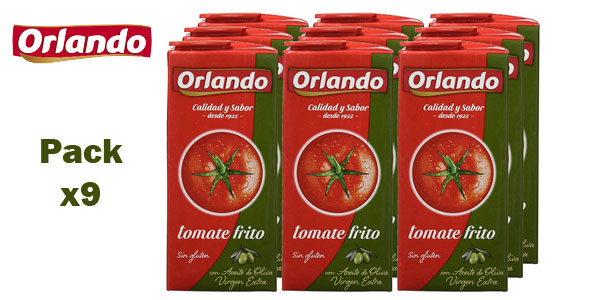 Pack x9 Tomate Orlando con aceite de oliva (350 gr) barato en Amazon