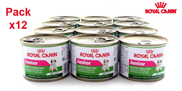 Pack 12 latas ROYAL CANIN Junior x 195 gr/ud barato en Amazon