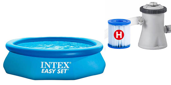 piscina hinchable con depuradora Intex Easy Set oferta