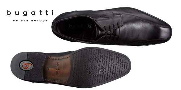 Zapatos de vestir Bugatti Mattia negro para hombre chollazo en Amazon