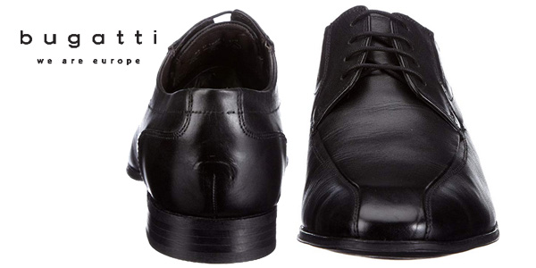 Zapatos de vestir Bugatti Mattia negro para hombre chollo en Amazon