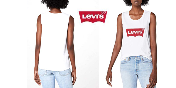 Camiseta sin mangas Levi's the Muscle Tank para mujer barata en Amazon