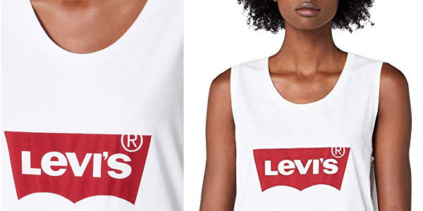 Camiseta sin mangas Levi's the Muscle Tank para mujer chollazo en Amazon