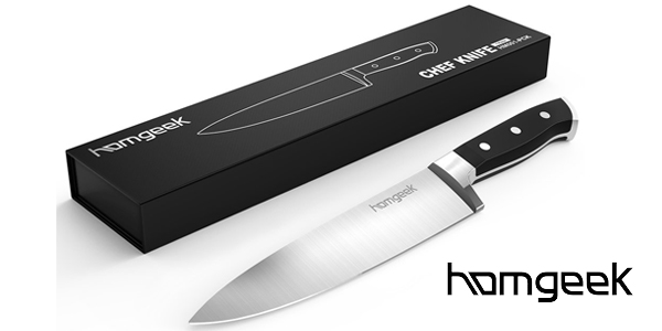 Cuchillo de Chef Homgeek de 20 cm en acero inoxidable barato en Amazon