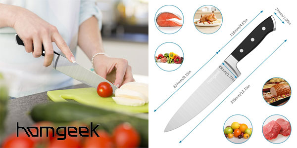 Cuchillo de Chef Homgeek de 20 cm en acero inoxidable chollazo en Amazon