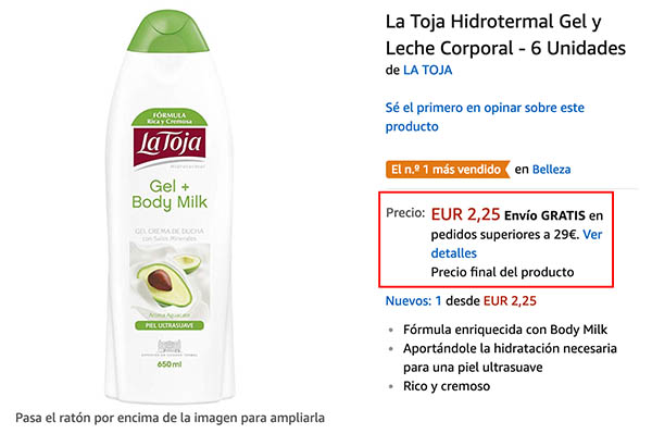 Pack La Toja Hidrotermal en Amazon