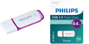Pendrive Philips SNOW 3.3 de 64 GB USB 3.0