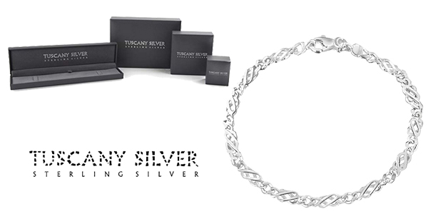 Pulsera Tuscany Silver de 18 cm de Plata de Ley para mujer barata en Amazon