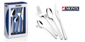 Set de 24 cubiertos Monix Pisa en acero inoxidable barato en Amazon
