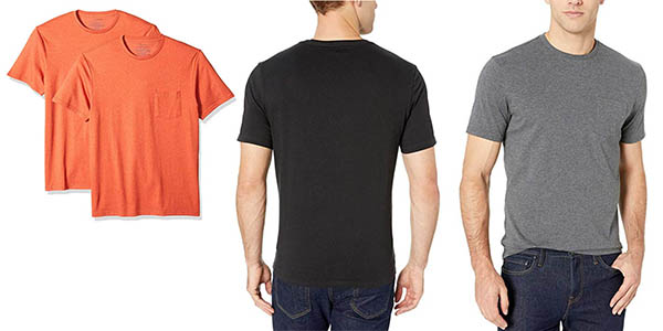 Amazon Essentials pack camisetas básicas baratas