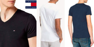 Camiseta Tommy Hilfiger con cuello de pico para hombre barata