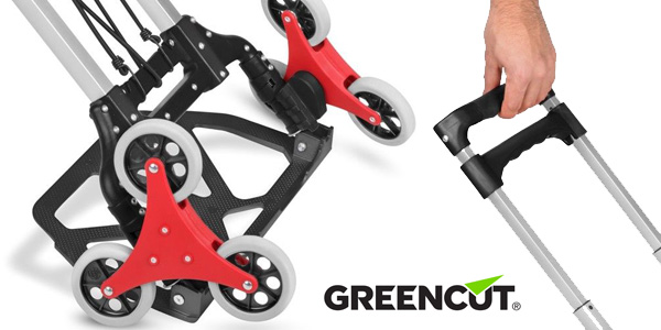 Carretilla de mano plegable sube escaleras Greencut de 6 ruedas y 60kg chollo en eBay