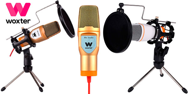 Chollo Micrófono de condensación Woxter Mic Studio con trípode