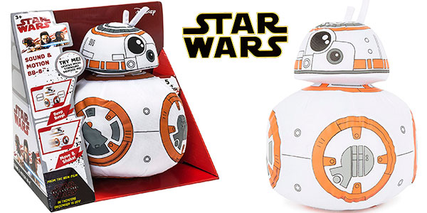Chollo Peluche BB-8 (Star Wars) de 30 cm con movimiento y sonido 