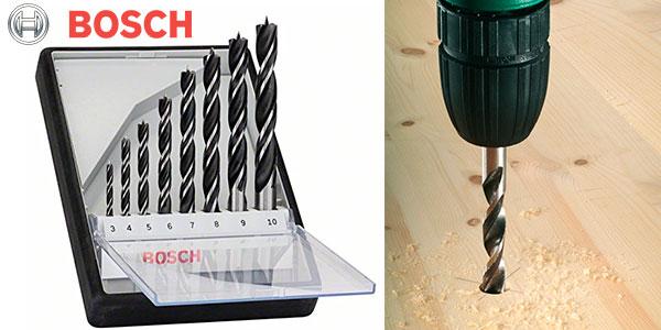 Chollo Set Bosch Robust Line de 8 brocas helicoidales para madera