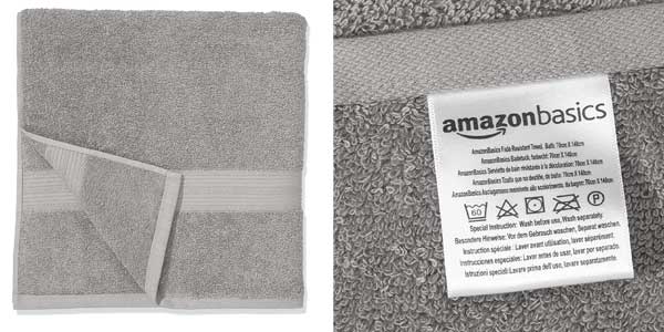Juego de 4 toallas AmazonBasics algodón puro chollo Amazon