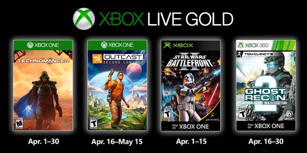 Juegos GRATIS con Gold abril de 2019 para Xbox One