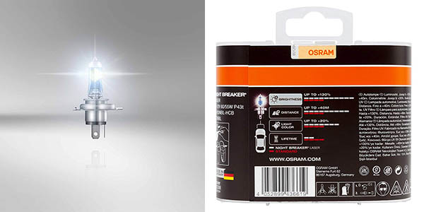 lámparas para vehículos OSRAM Night Breaker Laser H4 oferta