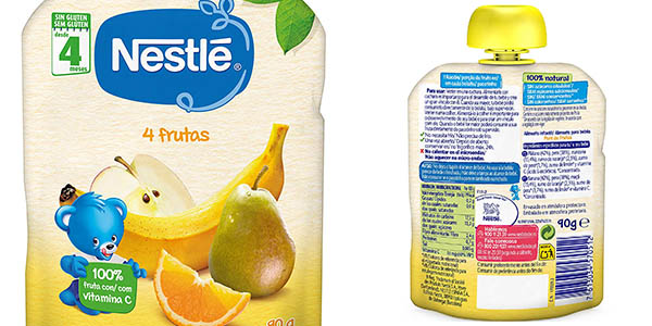 Nestlé 4 frutas puré para bebés chollo