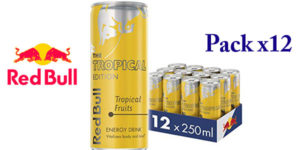 Pack x12 Latas Red Bull Tropical Bebida Energética x250 ml/ud barato en Amazon