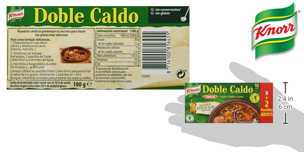 Pack 24 x 10 pastillas Knorr Doble Caldo en pastilla de carne con aceite de oliva chollo en Amazon