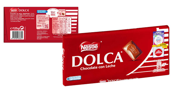 Pack x28 Tabletas de chocolate con leche Nestlé Dolca x 125gr/ud chollo en Amazon