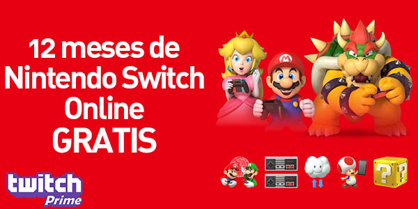12 meses de Nintendo Switch Online GRATIS con Twitch Prime
