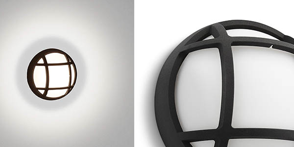 aplique exterior de Philips negro chollo