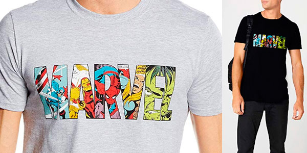 Camiseta Marvel Comic Strip Logo para hombre barata