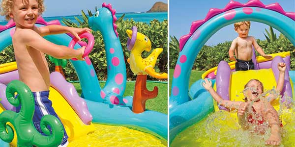 Centro juegos hinchable Dinoland Intex 57135NP con dinosaurios chollo en Amazon