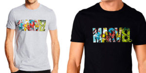Chollo Camiseta Marvel Comic Strip Logo para hombre